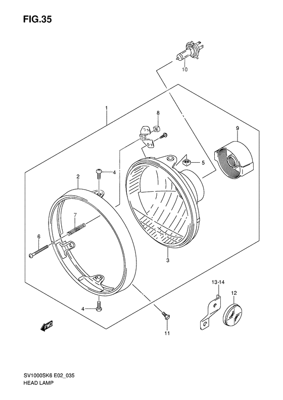 Headlamp              

                  Sv1000 e24