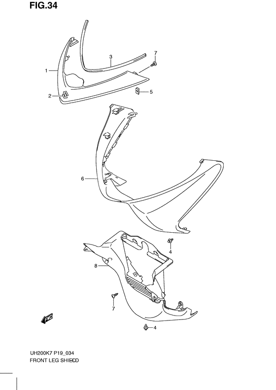 Front leg shield              

                  Model k7