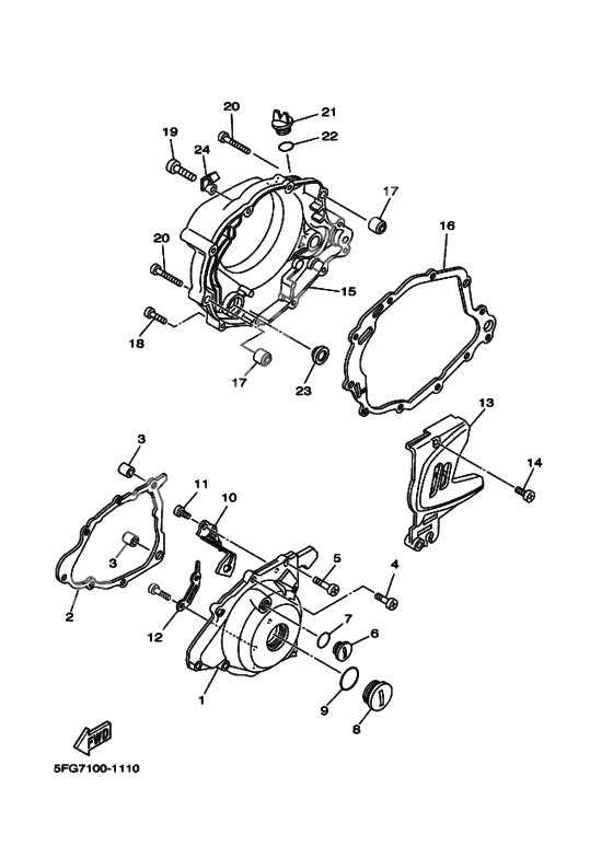 Crankcase cover ass`y (v