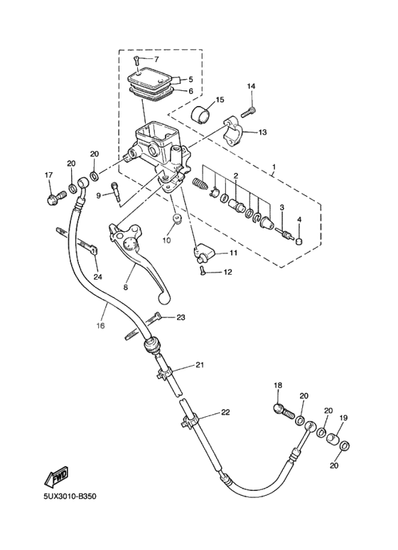Front master cylinder