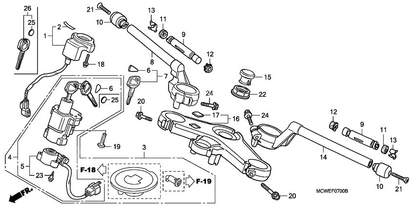 Handle pipe/top bridge