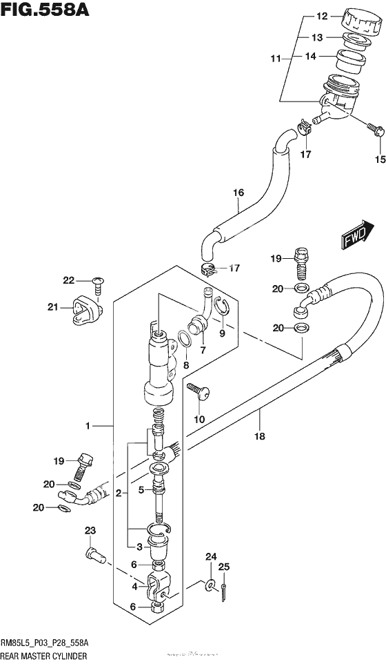 Задний тормозной цилиндр (Rm85L5 P03)