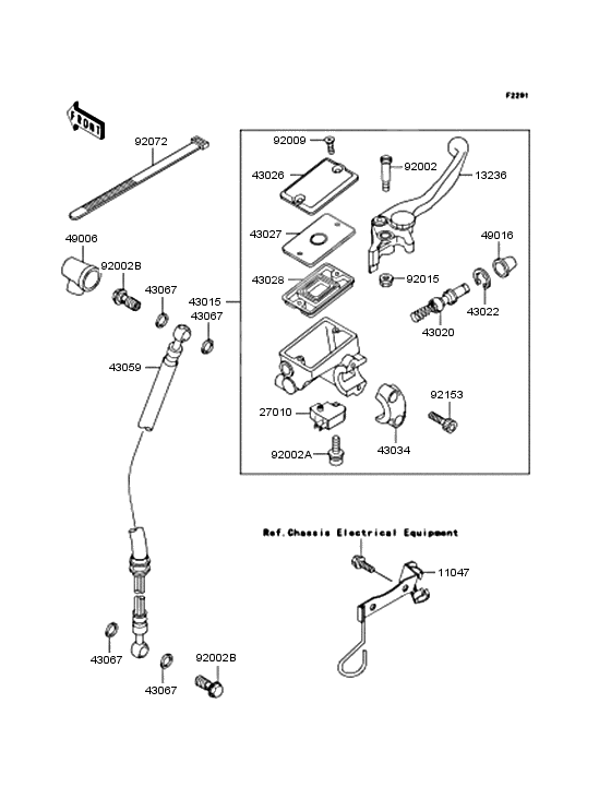 Front master cylinder