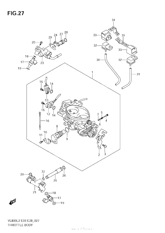 Throttle Body (Vl800 E03)