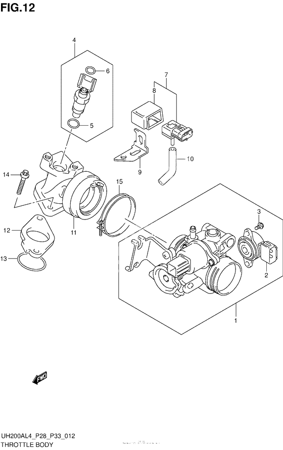 Throttle Body (Uh200Al4 P33)