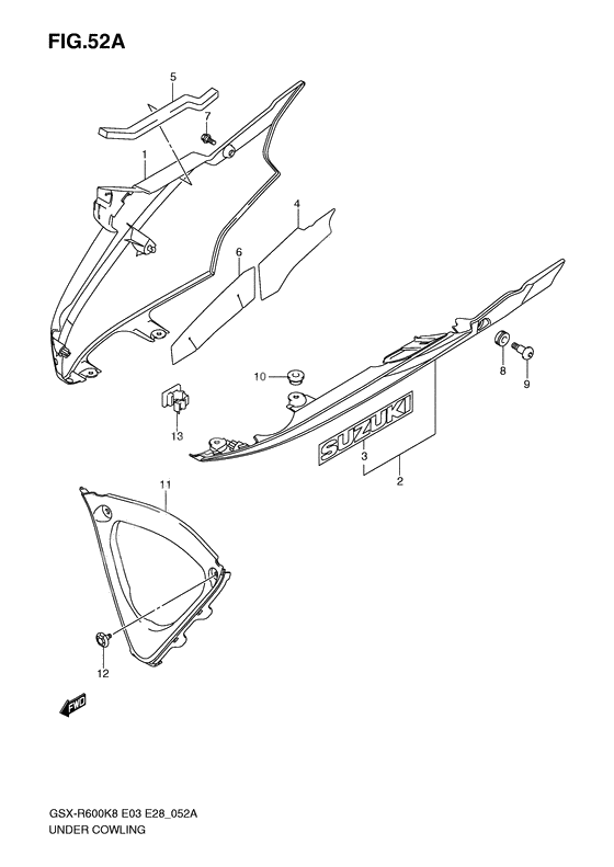 Under cowling              

                  Model k9