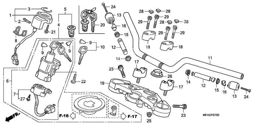 Handle pipe/top bridge