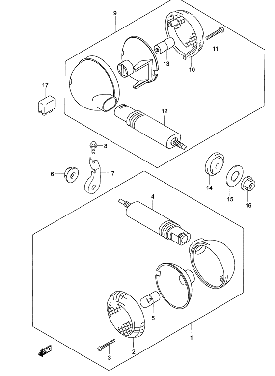 Turnsignal front & rear lamp