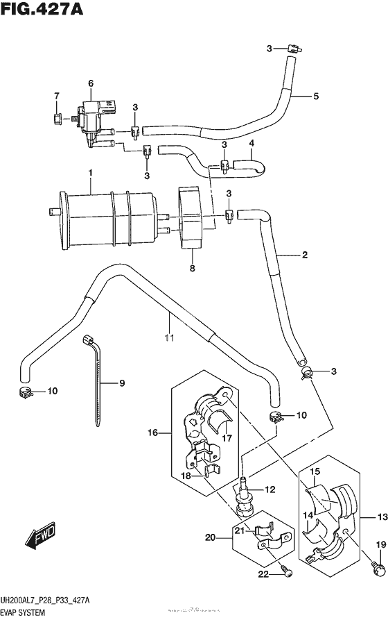 Система вентиляции бензобака (Uh200Al7 P33)