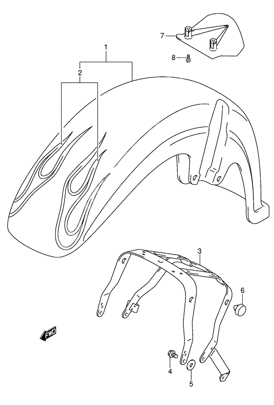 Front fender              

                  Vl800zk4/zk5