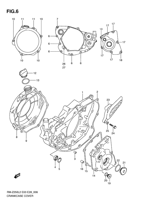 Crankcase cover ass`y (v