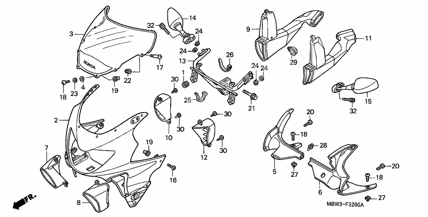 Upper cowling assy              

                  1