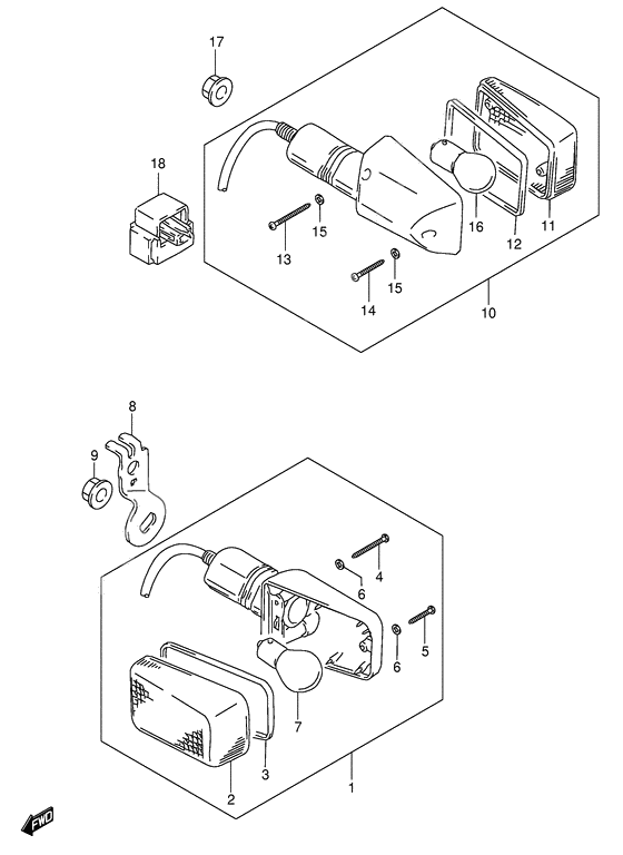 Turnsignal front & rear lamp