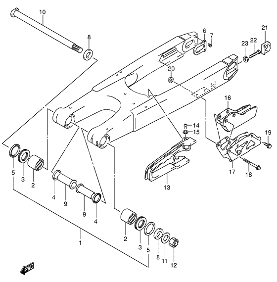 Rear swinging arm              

                  Model k4