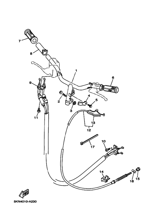 Steering Handle, Cable