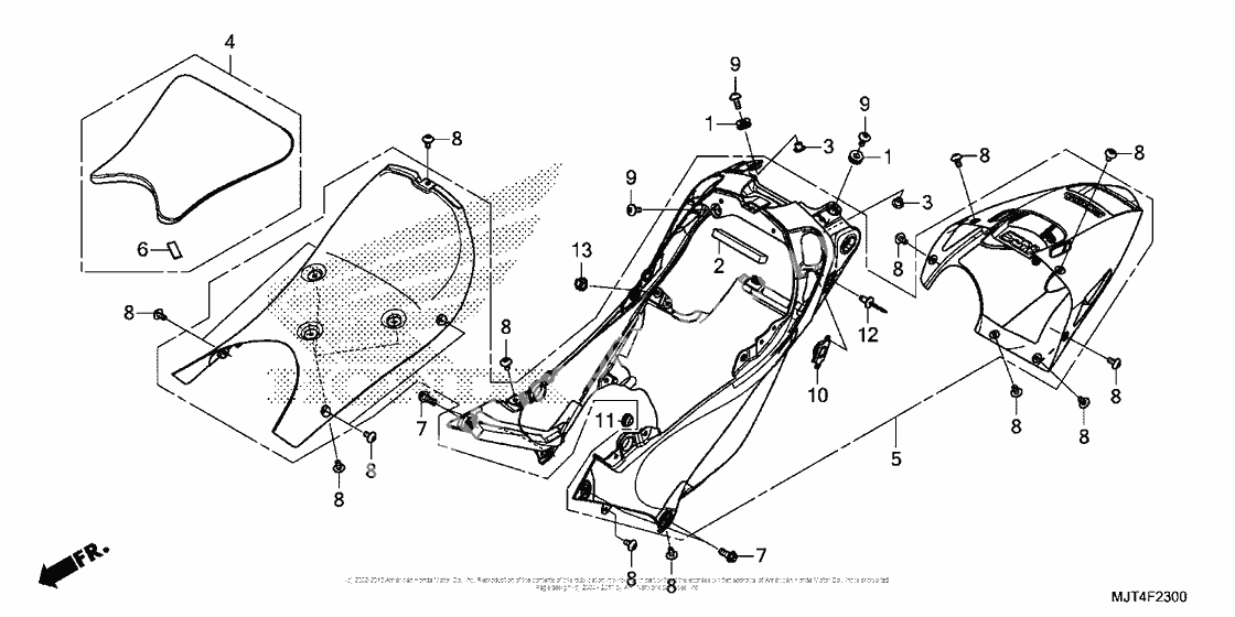 Сиденье & Боковой обтекатель