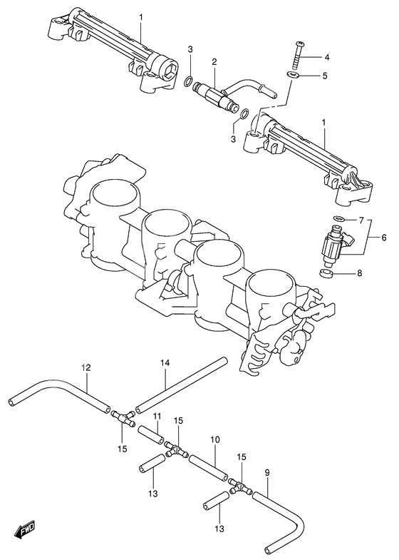 Throttle body hose/joint