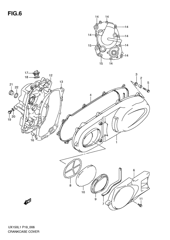 Crankcase cover ass`y (v