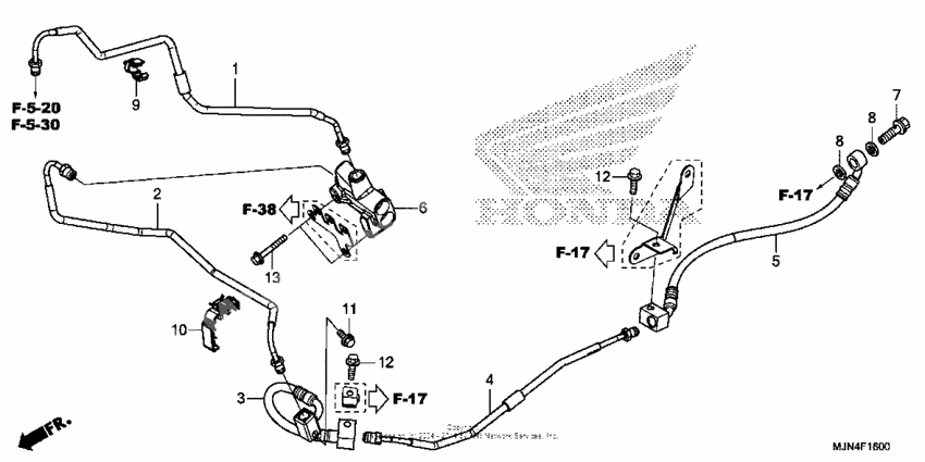 Proportioning control valve + rear brake hose