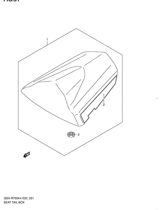 Seat tail box              

                  Gsx-r750k4/u2k4