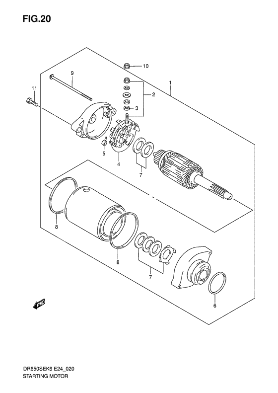 Starting motor