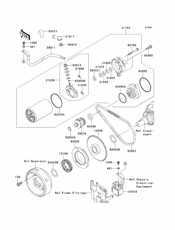 Starter motor/starter clutch