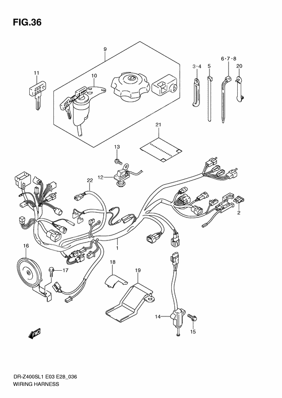 Wiring harness              

                  Dr-z400sl1 e28