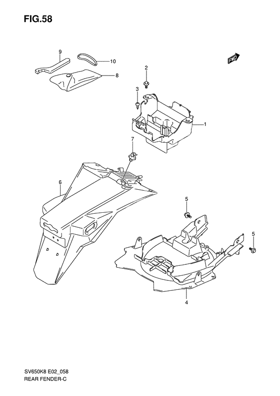 Rear fender              

                  With abs