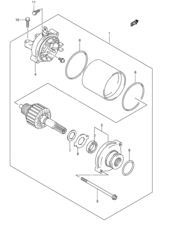 Starting motor