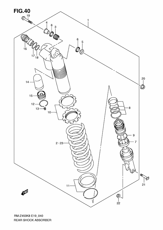 Rear shock absorber              

                  Rm-z450k8/k9