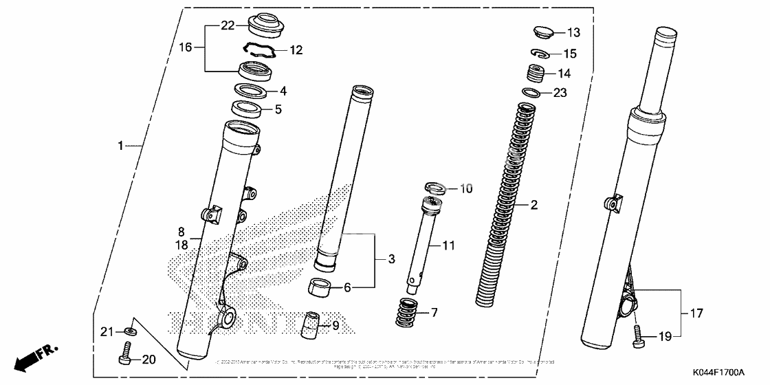 Вилка передней оси