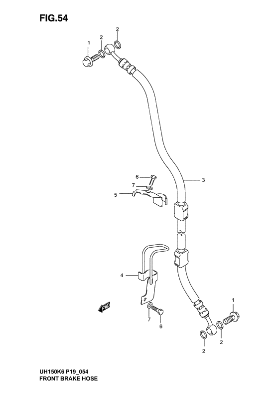 Front brake hose