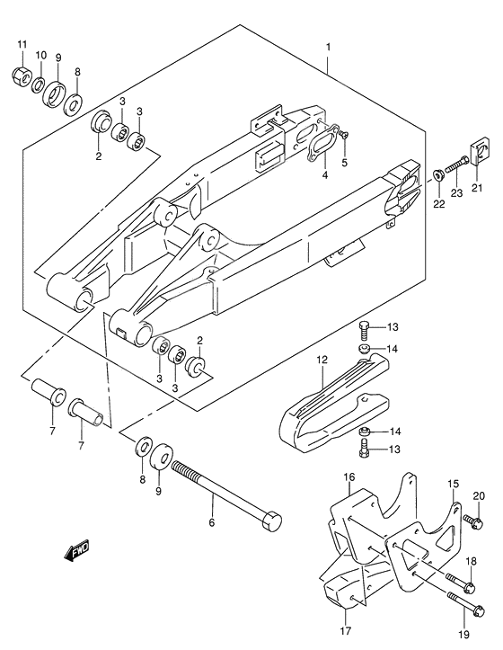 Rear swinging arm              

                  Model k4