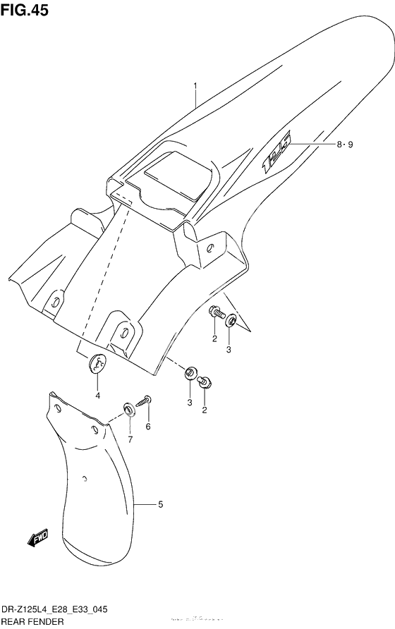 Rear Fender (Dr-Z125L4 E28)