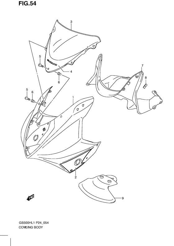 Cowling body              

                  Gs500fh