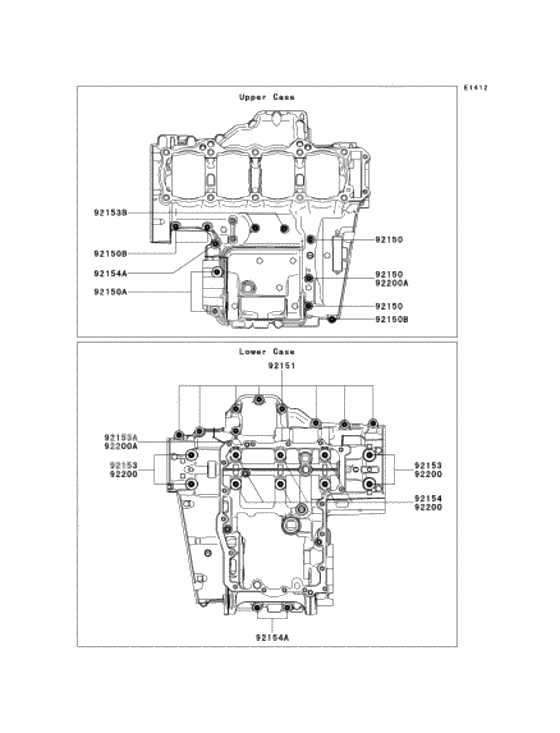 Crankcase bolt pattern