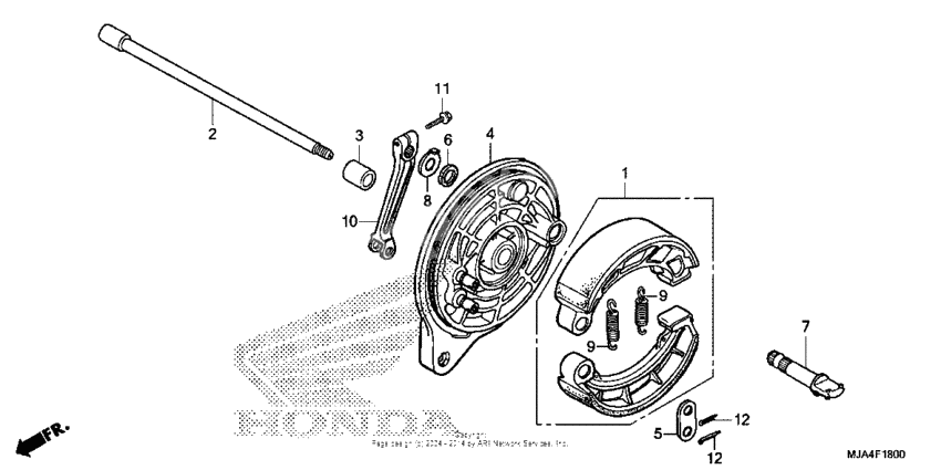Rear brake panel (1)