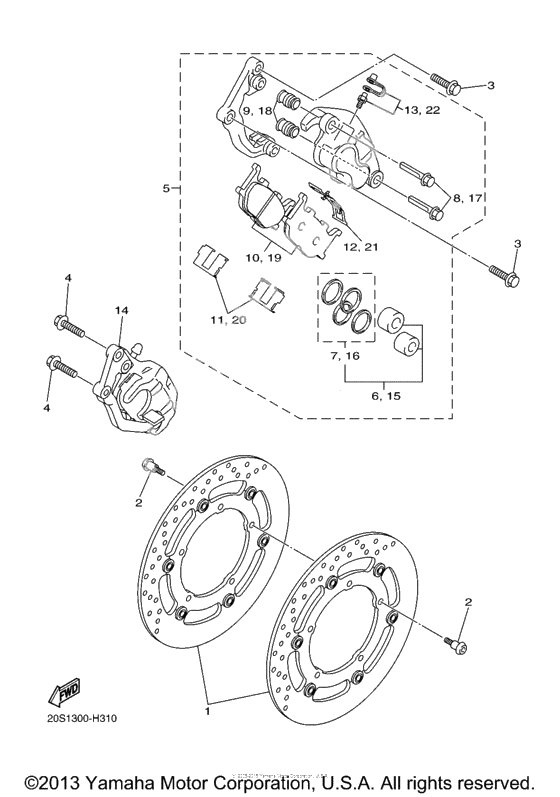 Front brake caliper