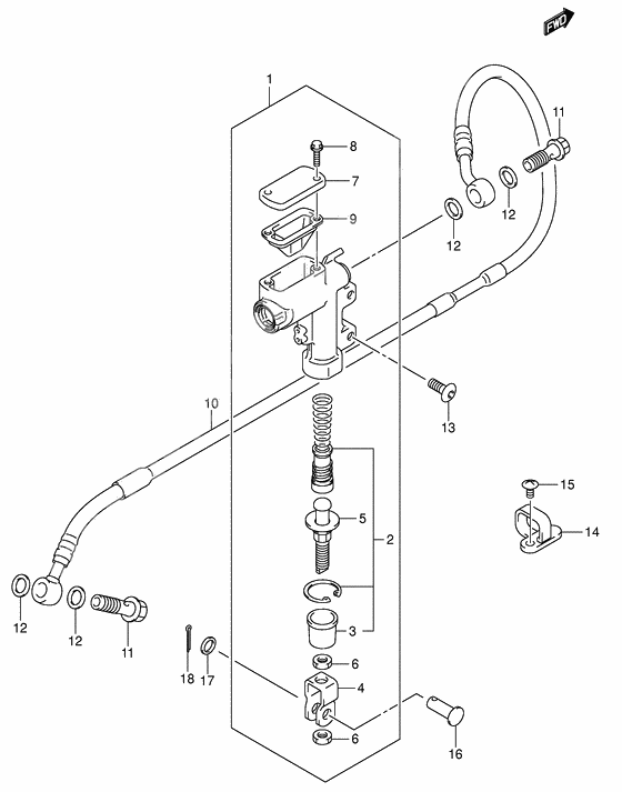 Rear master cylinder              

                  Model k4