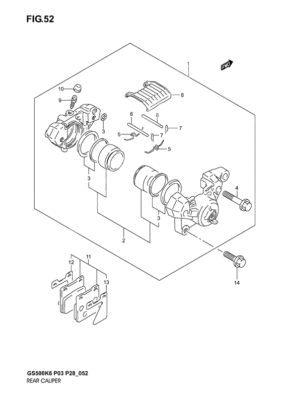 Rear caliper              

                  Model k3