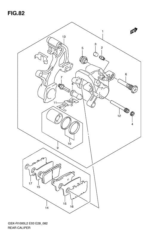 Rear caliper