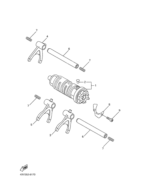 Shift cam & fork