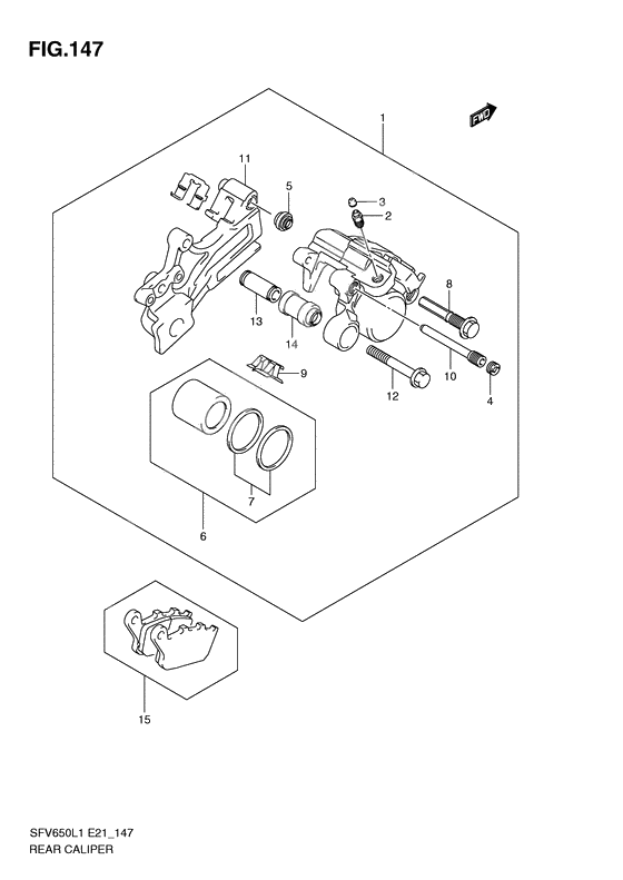 Rear caliper              

                  Sfv650al1 e21