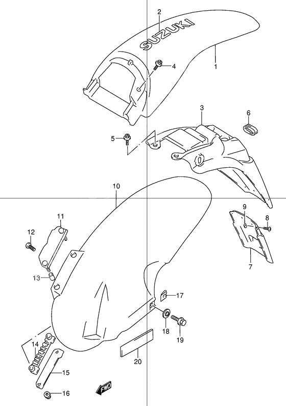 Rear fender              

                  Model w/x