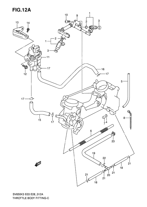 Throttle body fitting              

                  Model k7