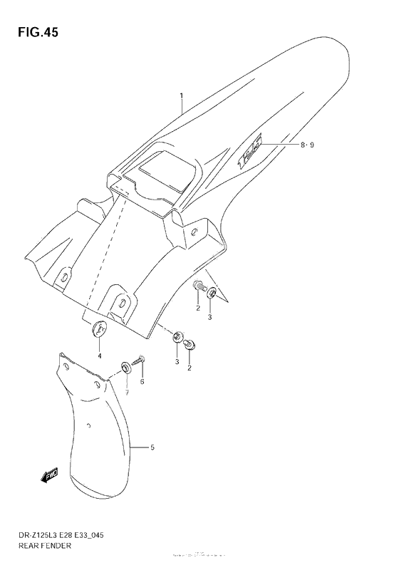 Rear Fender (Dr-Z125L3 E28)