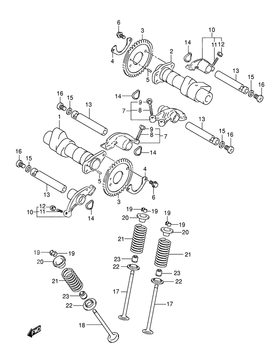 Camshaft - valve