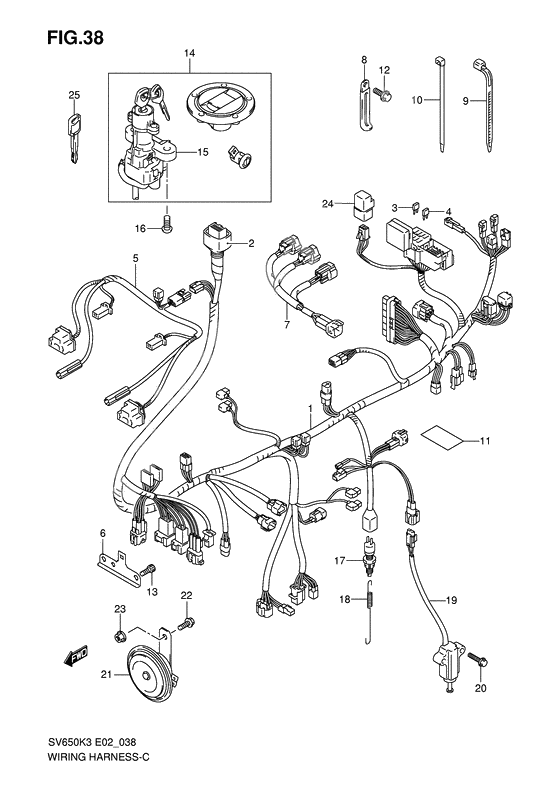 Wiring harness              

                  Sv650sk3/sk4/suk3/suk4