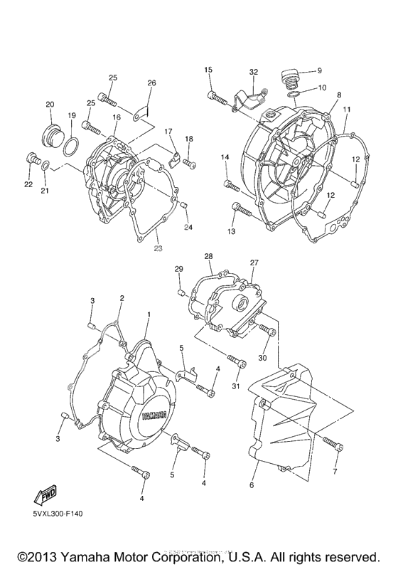 Crankcase cover              

                  1