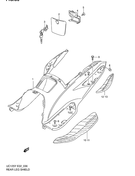 Rear leg shield